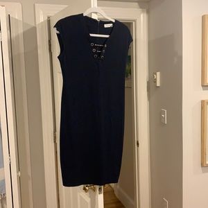 Calvin Klein Navy Blue Dress - Medium